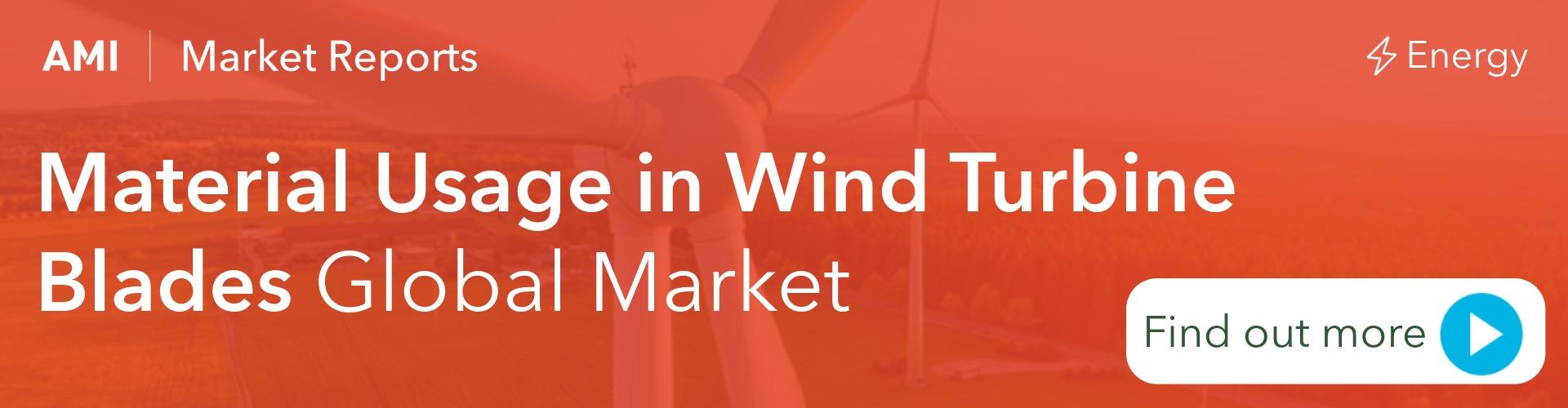 AMI | Market Report
Material Usage in Wind Turbine Blades
Global Market